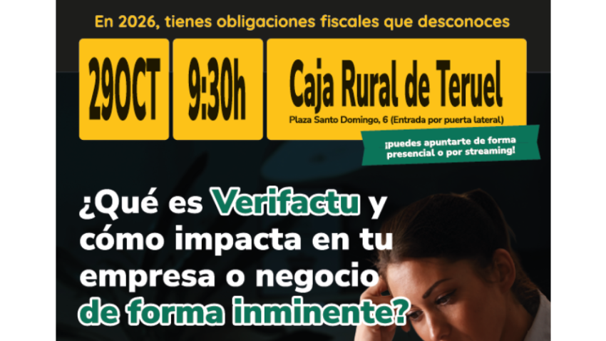 Charla informativa sobre Verifactu, el nuevo sistema de facturación obligatoria para autónomos y empresas