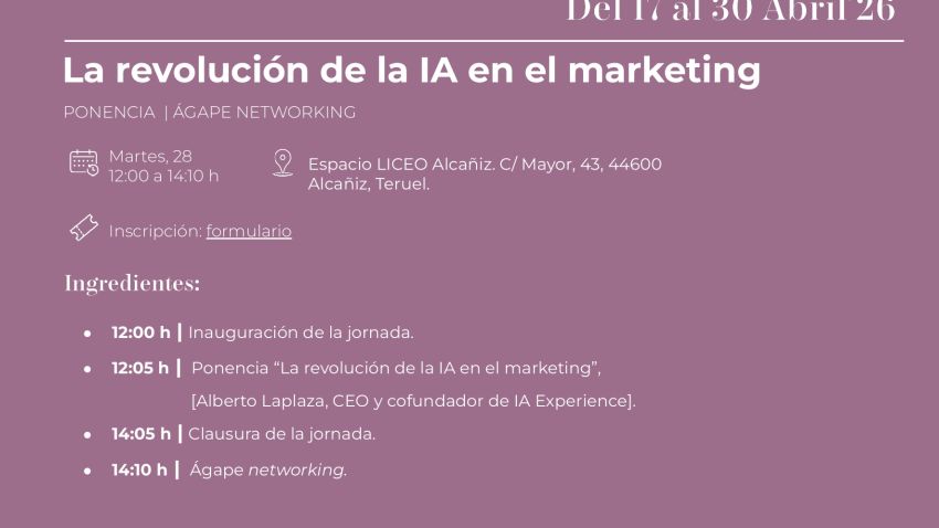 CEPYME Teruel organiza una jornada sobre IA en Alcañiz