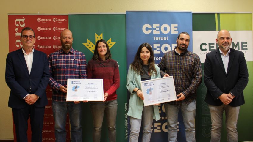 Re-viviendo y La Albarda recogen el accésit al Premio Semilla Caja Rural de Teruel