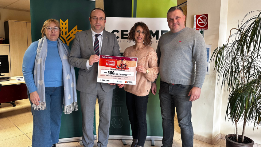 El premio de la campaña provincial de compras Tarjeta Amiga cae en Alcañiz