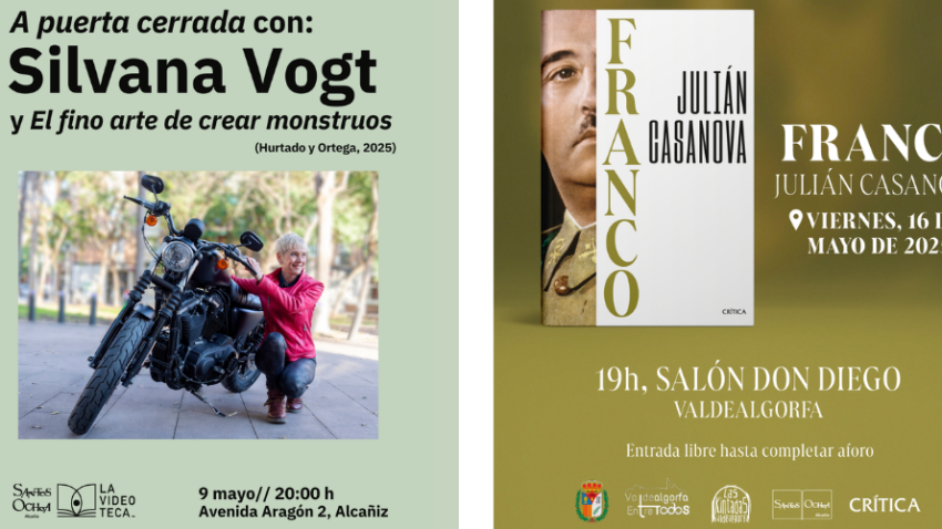 La Librería Santos Ochoa de Alcañiz celebra en mayo encuentros literarios con Silvana Vogt y Julián Casanova