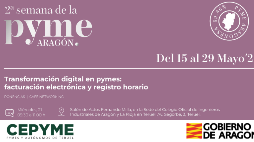 CEPYME Teruel organiza una jornada sobre facturación electrónica y registro horario en Teruel