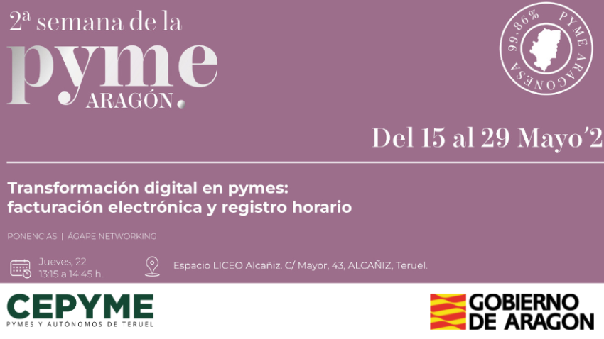 CEPYME Teruel acerca la digitalización a las pymes con una jornada sobre facturación electrónica y registro horario en Alcañiz