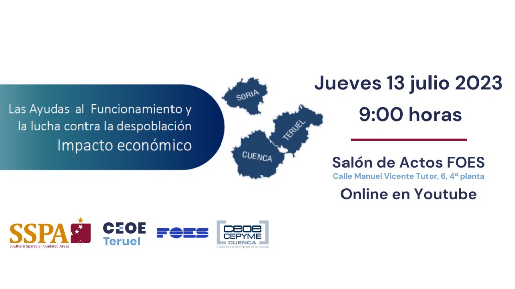 La Red SSPA presenta el jueves 13 el informe “Las Ayudas al Funcionamiento y la lucha contra la despoblación: impacto económico”