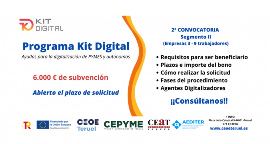 2ª Convocatoria para solicitar las ayudas del Kit Digital