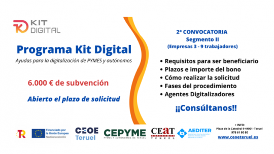 2ª Convocatoria para solicitar las ayudas del Kit Digital