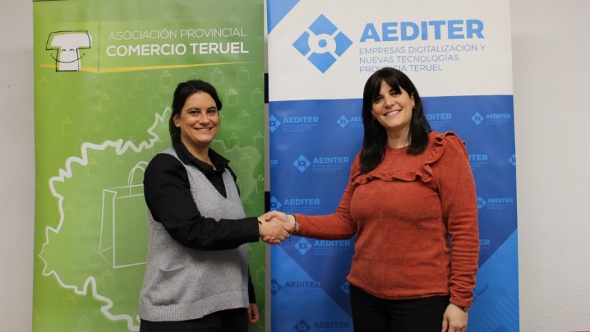 AEDITER y la Asociación Provincial Comercio Teruel suscriben un convenio de colaboración para el apoyo de la digitalización de los comercios